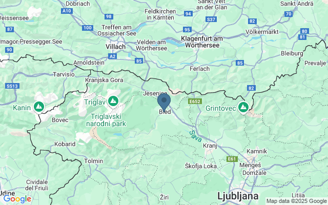 Kaart met locatie Bled